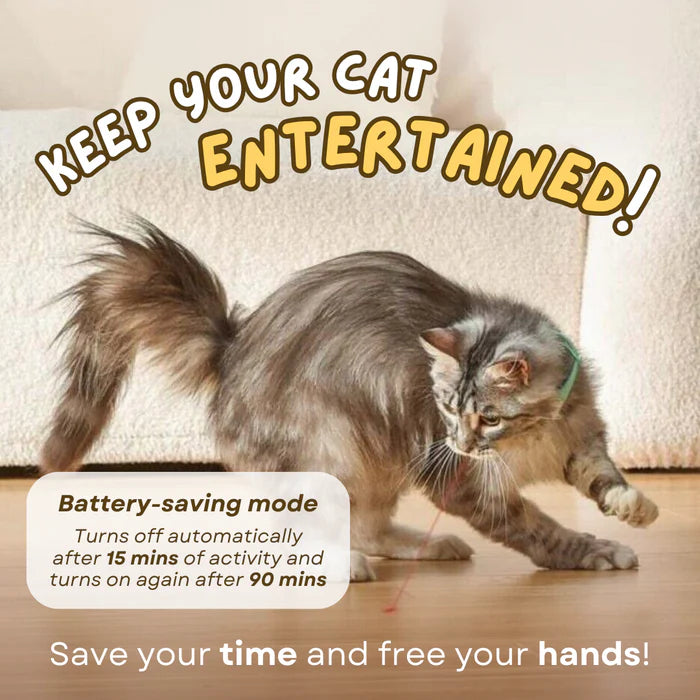 LaserPaw™ Adjustable USB Cat Laser Collar – Rechargeable Interactive Toy