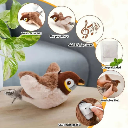 🐦 FlutterPaw™ Flapping Bird Cat Toy