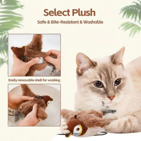 🐦 FlutterPaw™ Flapping Bird Cat Toy